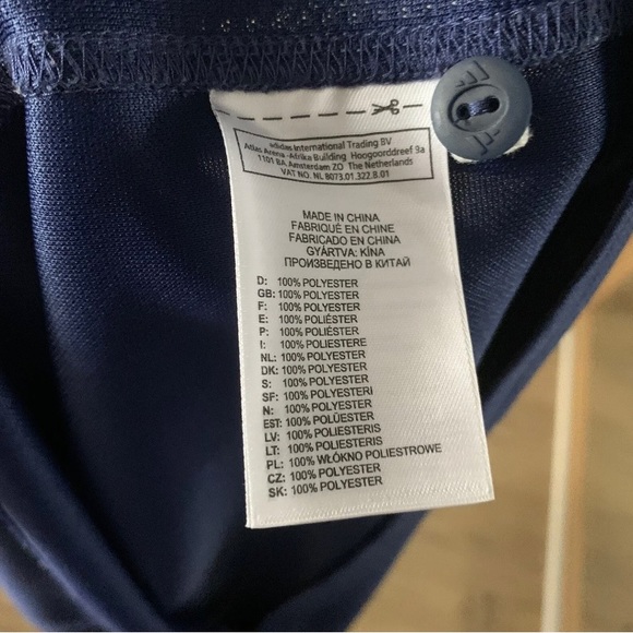 Adidas Paris SF Rugby Jersey Size 2XL Ladies Navy Blue Pink Climacool Logo - Picture 10 of 10